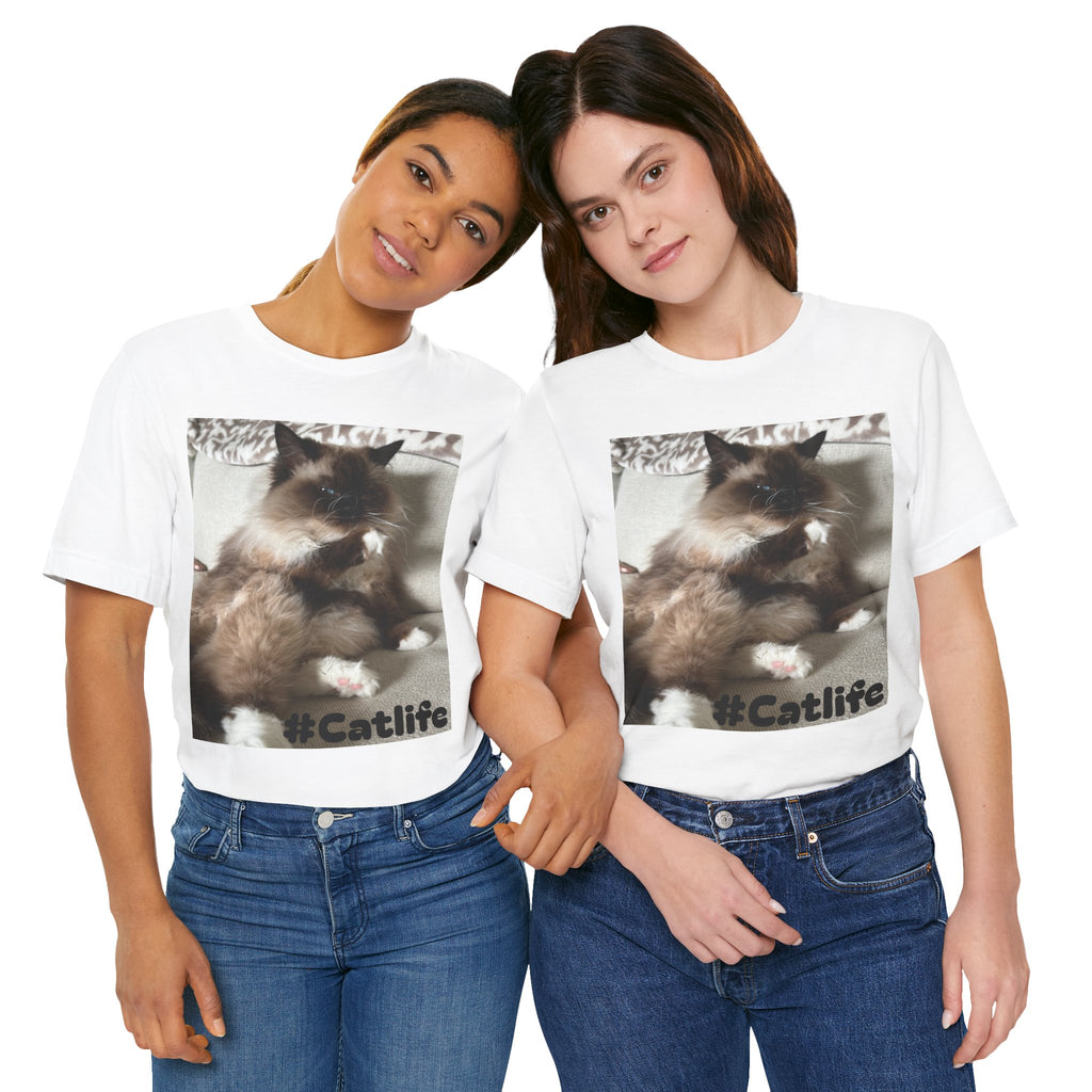 Unisex "Cat Life" Jersey Knit T-Shirt Sizes XS thru 3XL