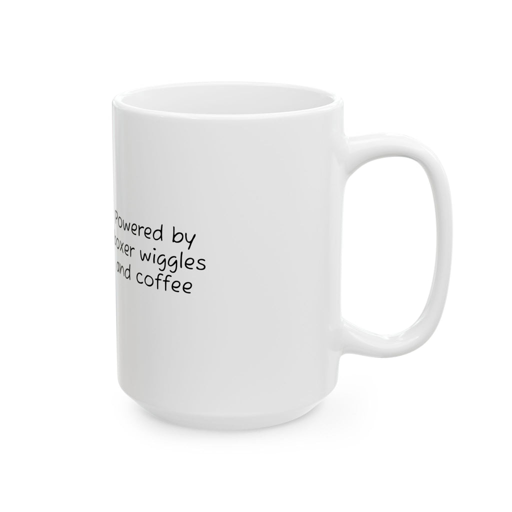 Boxer Dog Watercolor mug | powered by boxer wiggles quote | 11oz 15oz