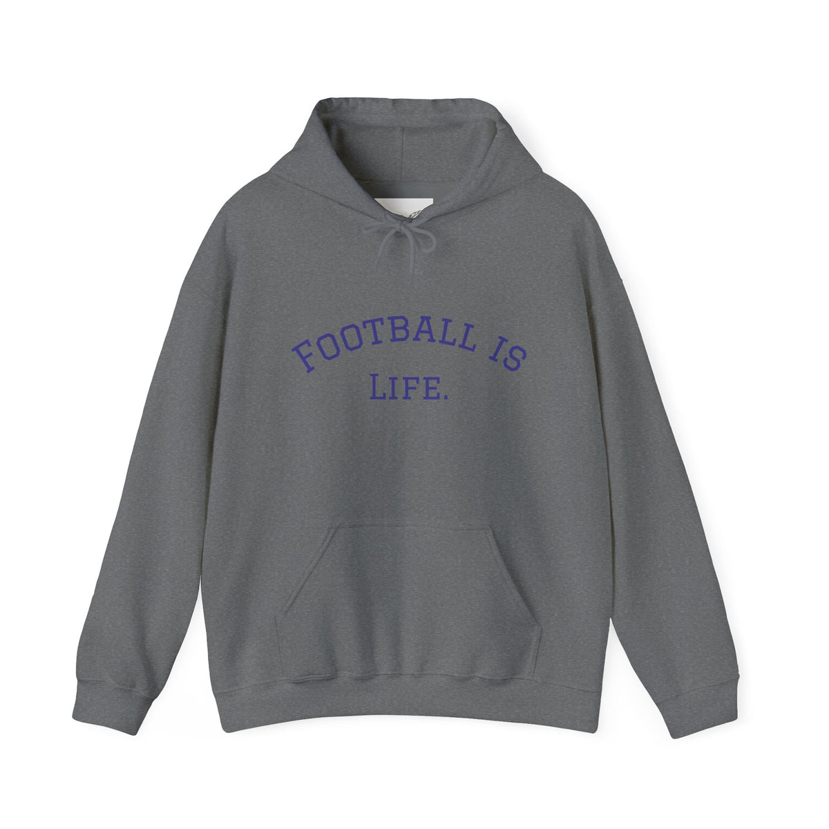 Football is Life Hoodie white collegiate graphic sweatshirt game day pullover