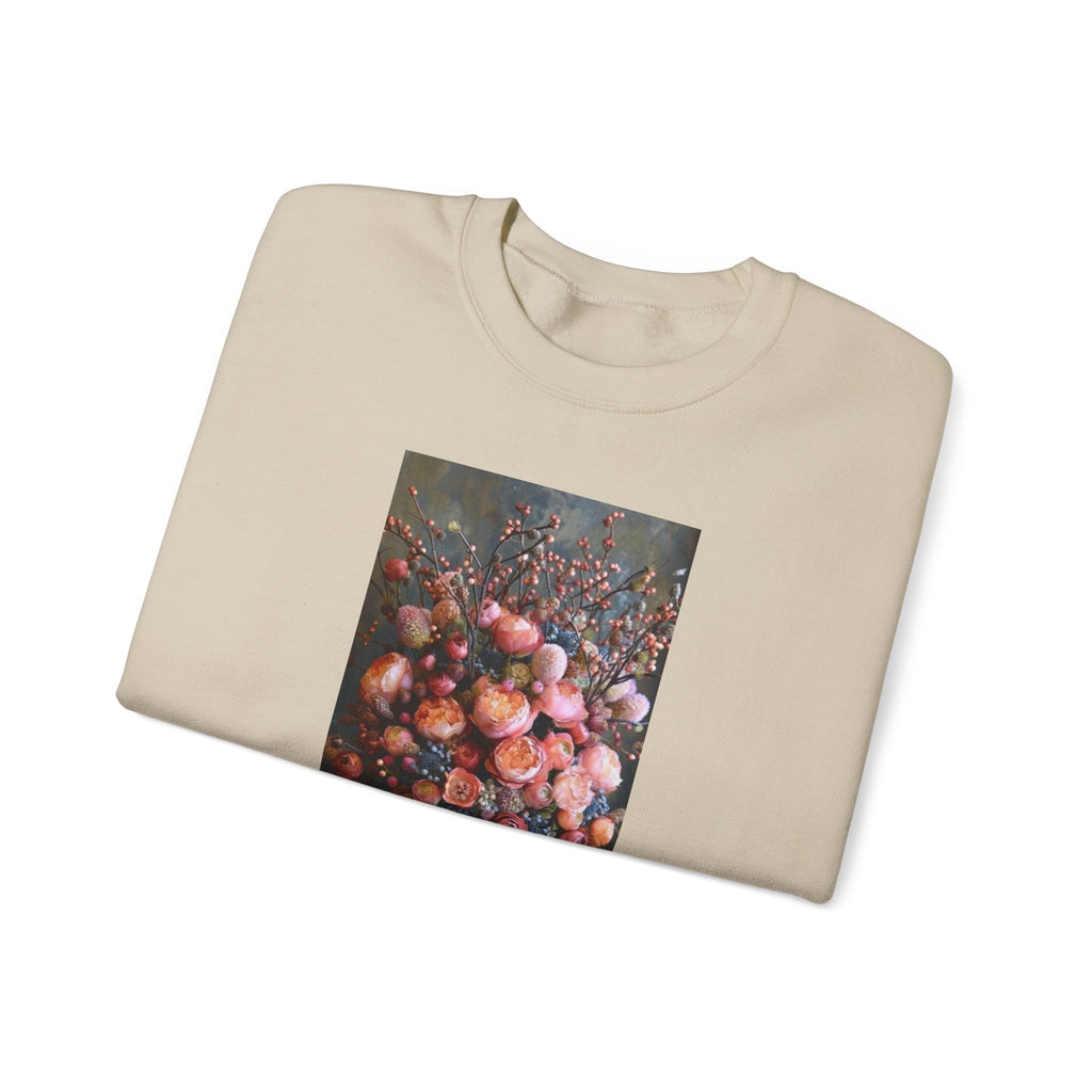 Fine Art Floral still life sweatshirt graphic pullover wild at heart quote