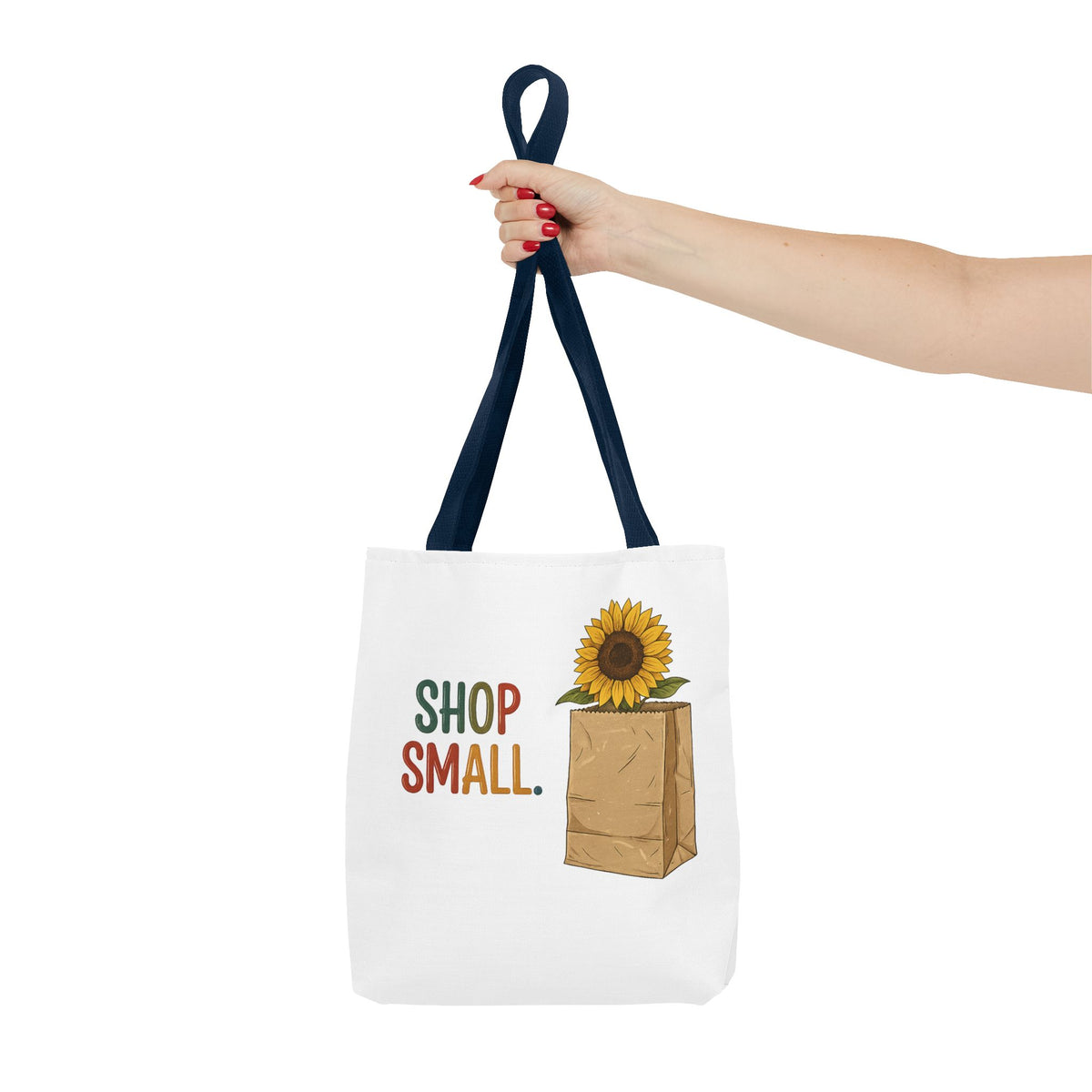 Shop Small Sunflower Tote Bag | farmers market canvas bag | 13" x 13"