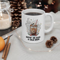 skull and cold brew coffee mug | sippin on sass and coldbrew | 11oz 15oz