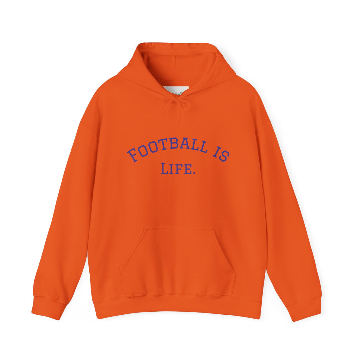 Football is Life Hoodie white collegiate graphic sweatshirt game day pullover