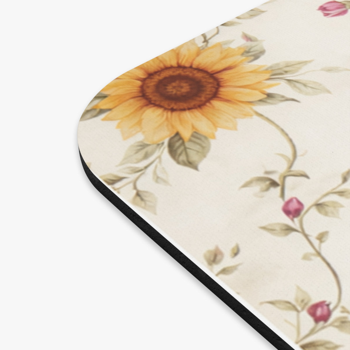 Vintage style Floral Pattern Mouse Pad | Rose Sunflower Hydrangea
