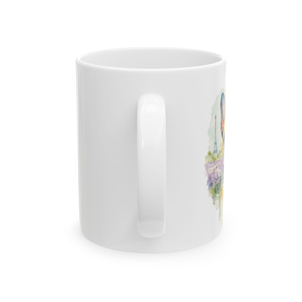 Keep Calm and Frenchie On Mug | French Bulldog Watercolor Ceramic | 11oz 15oz