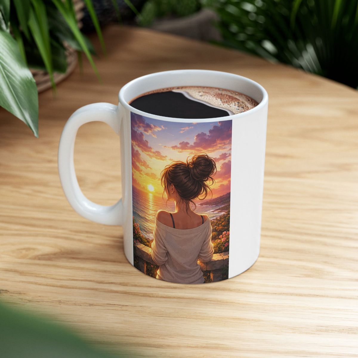 Sunset beach serenity coffee mug enjoy the small moments in life inspirational