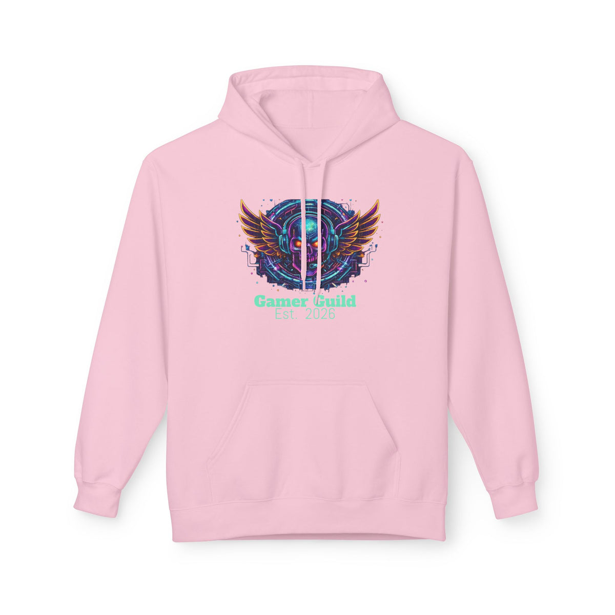 Gamer Guild hoodie Est 2026 skull wings graphic sweatshirt unisex video game