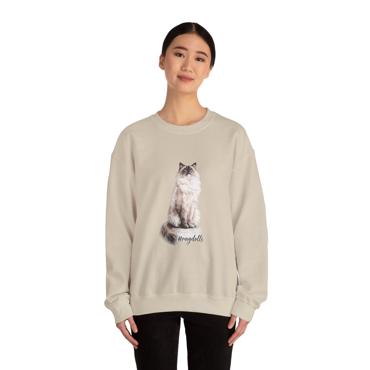 Ragdoll cat crewneck sweatshirt | cozy cat apparel | small-3xl