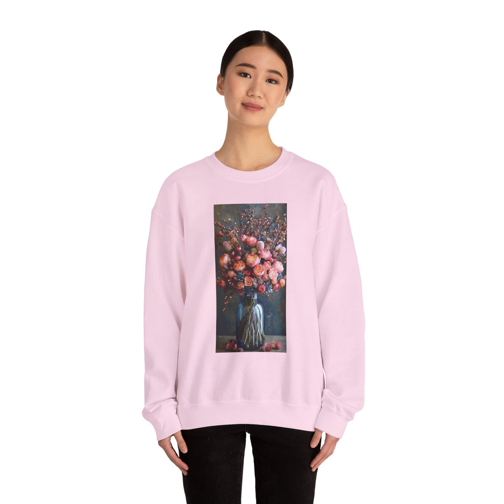 Fine Art Floral still life sweatshirt graphic pullover wild at heart quote