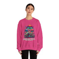 Enchanted Forage Colorful Mushrooms sweatshirt neon Psychedelic Fungi Art