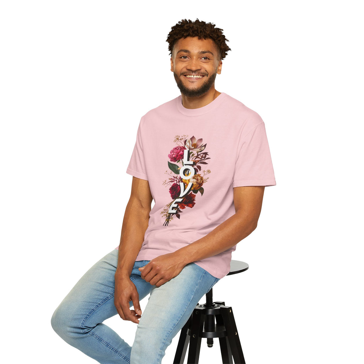 Floral LOVE comfortable t shirt | men and women's small- 4xl