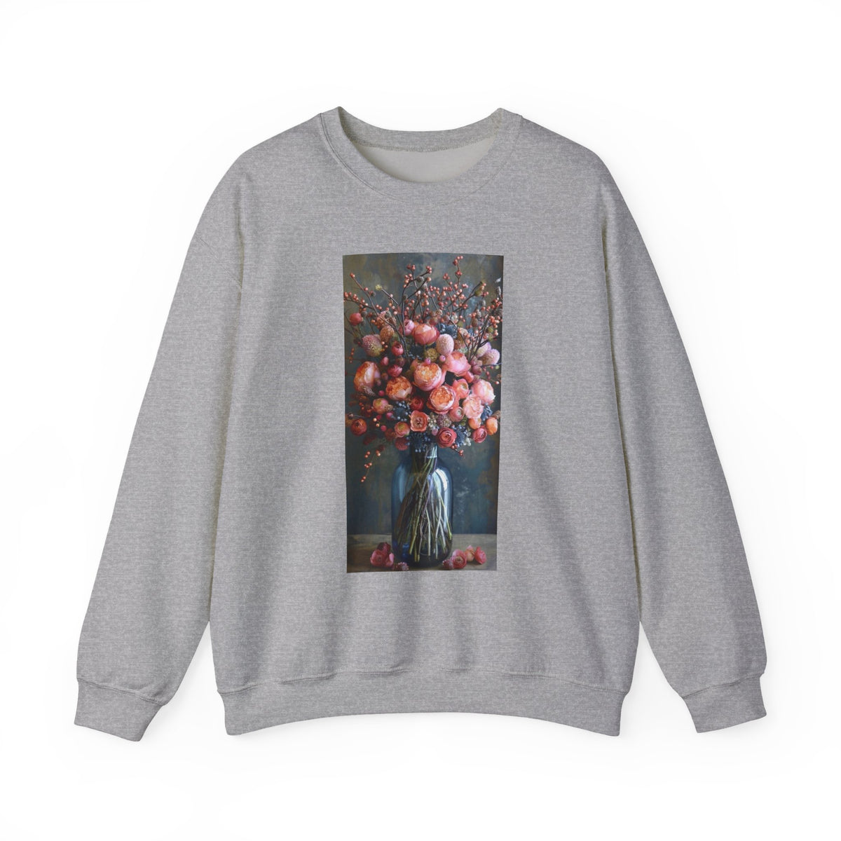 Fine Art Floral still life sweatshirt graphic pullover wild at heart quote