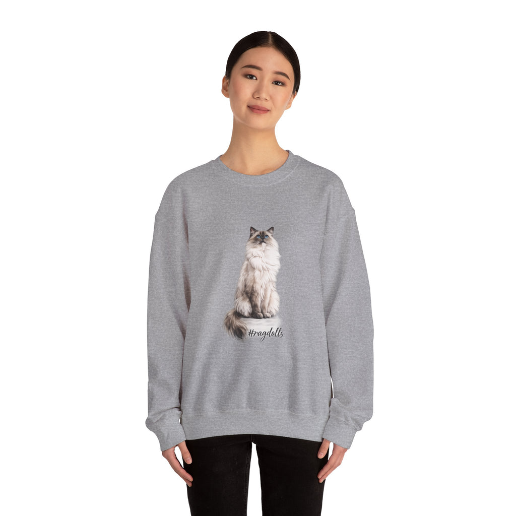 Ragdoll cat crewneck sweatshirt | cozy cat apparel | small-3xl