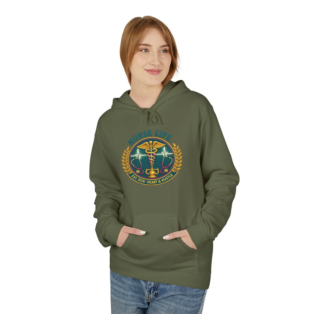 Nurse life hoodie 2026 grad gift nursing student sweatshirt heart & hustle