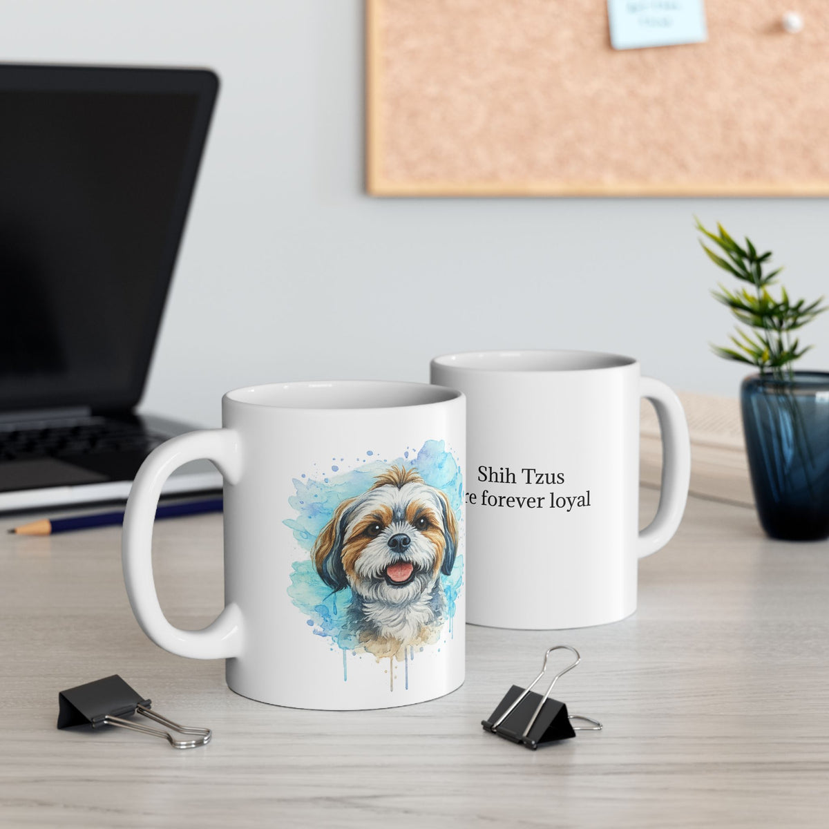 Shih Tzu watercolor coffee Mug | Dog lover ceramic cup | dog lover gift