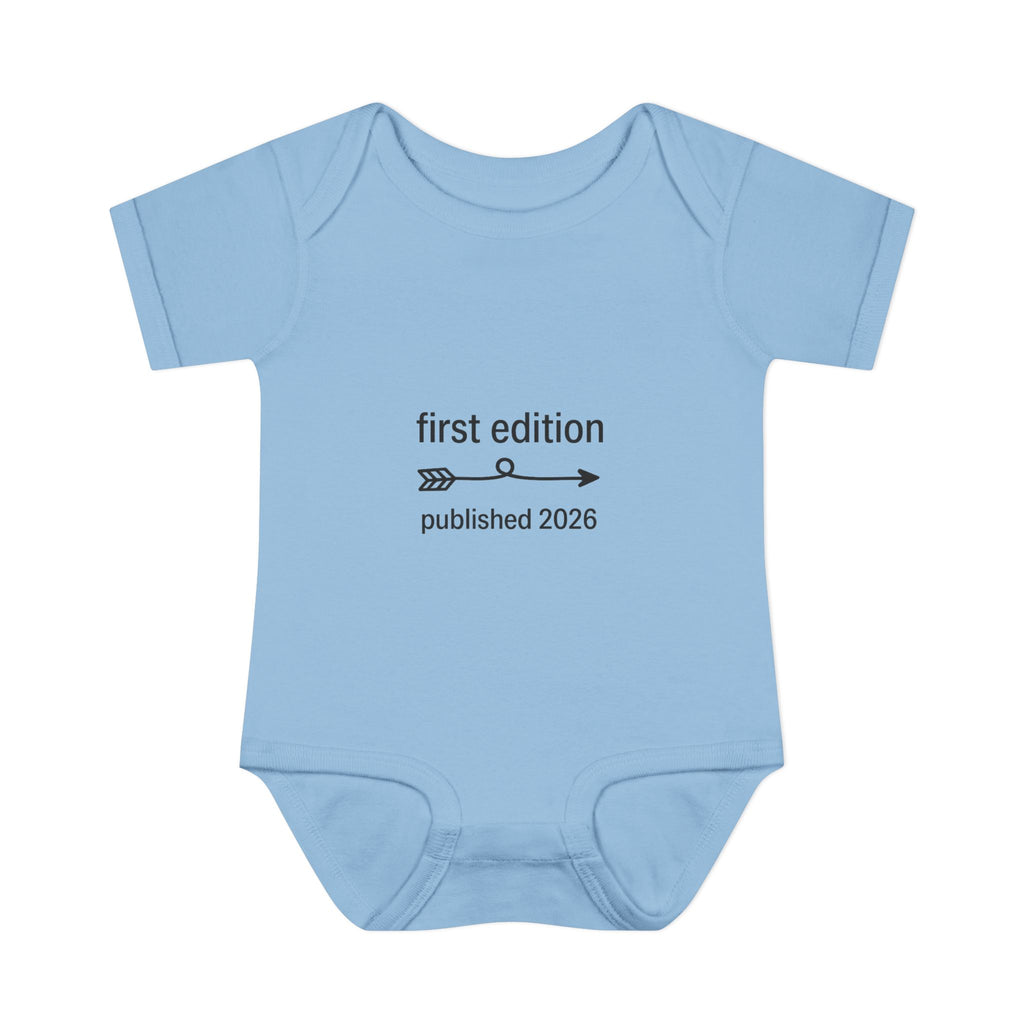 First Edition baby bodysuit 2026-baby announcement outfit-published 2026- gifts