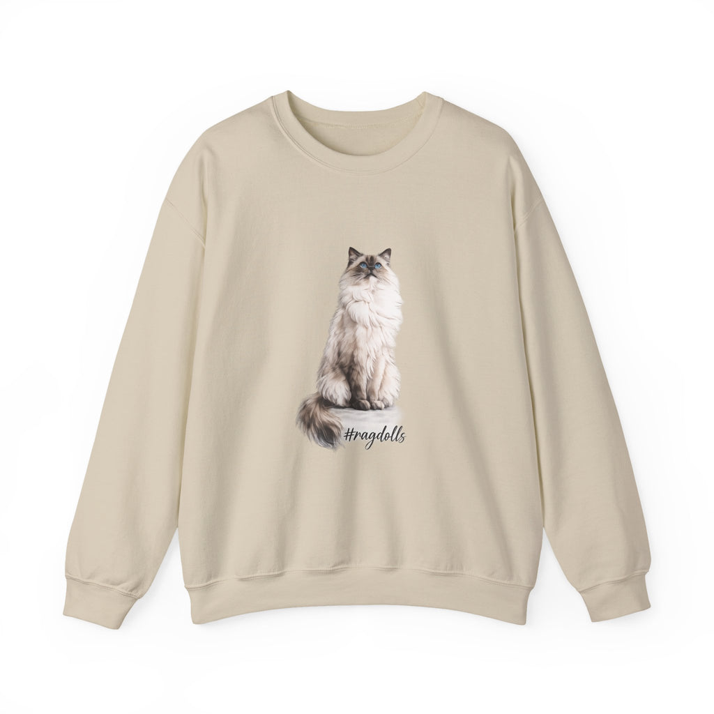 Ragdoll cat crewneck sweatshirt | cozy cat apparel | small-3xl