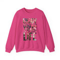 Enjoy your life floral graphic sweatshirt crewneck pullover cozy casual top