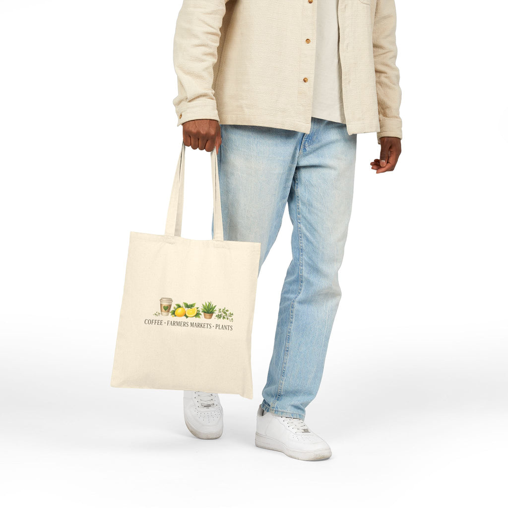 Coffee Farmers Markets Plants canvas tote eco-friendly reusable shopping gift