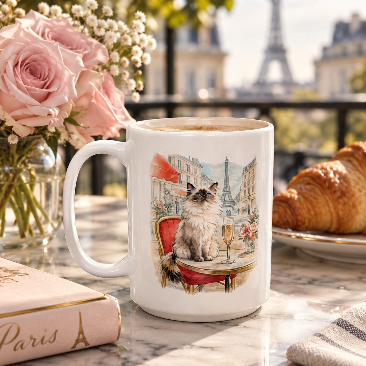 Ragdoll Cat coffee mug | Ragdolls leave pawprints quote | 11oz 15oz